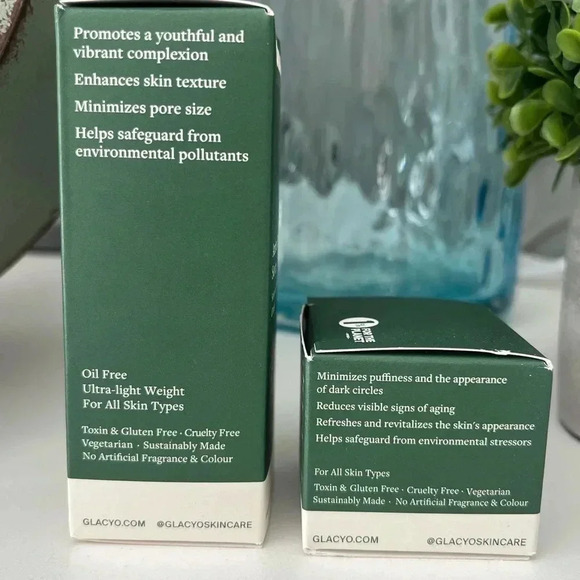 Glacyo Natural Mineral Skincare Amber Extract Serum and Eye  Cream - Picture 3 of 6